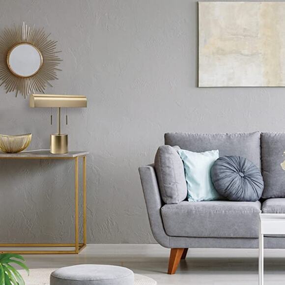 Light Desk Lamp, Globe Electric 16" 2-Matte Brass, 2.1A USB Port, Double On/Off - Picture 3 of 5